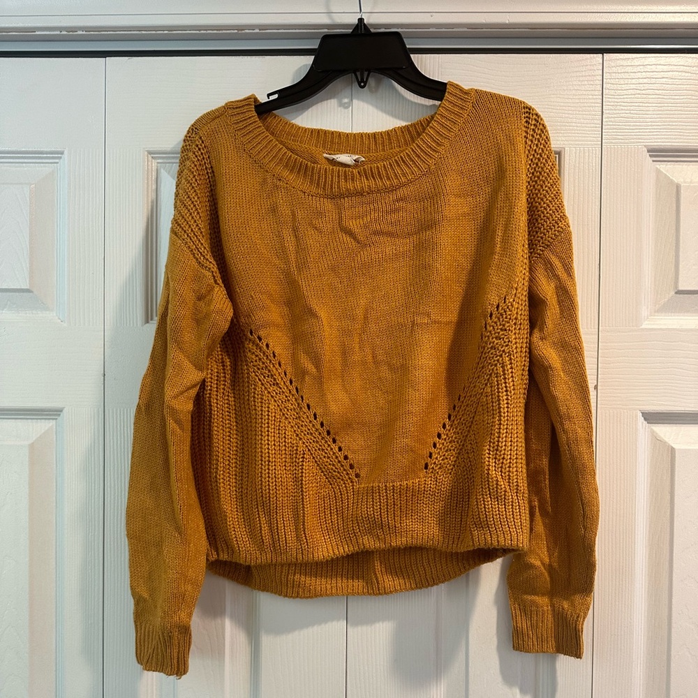 Aeropostale Gold Sparkly Sweater